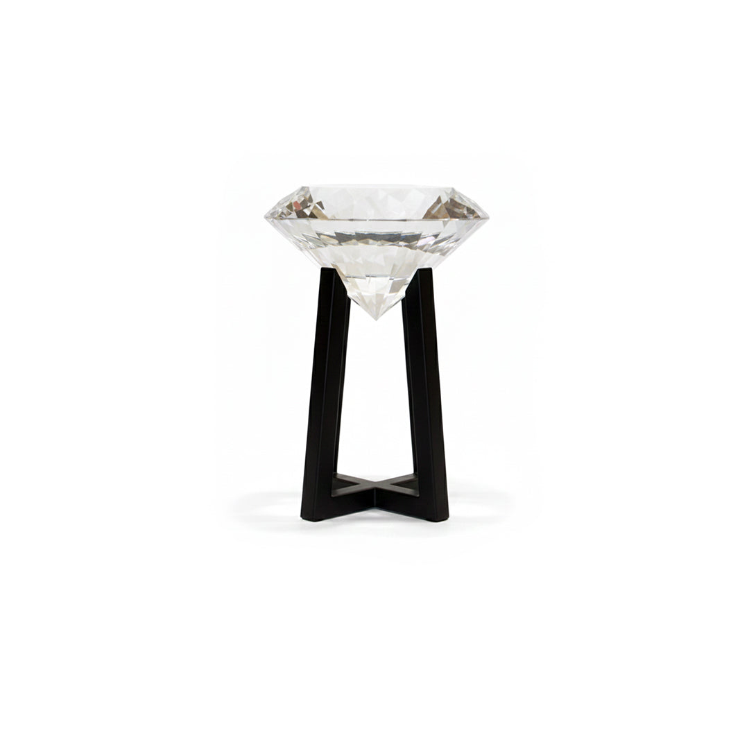 Diamond Crystal Bowl Showpiece on Black Stand IDC136-A34