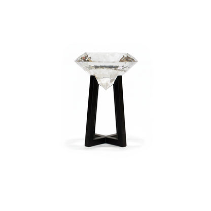 Diamond Crystal Bowl Showpiece on Black Stand IDC136-A34