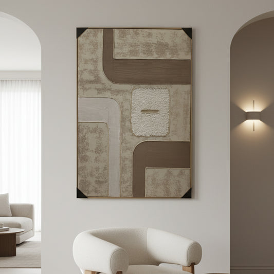 Modern Earth Tones Abstract Wall Frame IDC121-A38