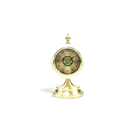 Classic Enamel Look Table Clock - Cream Beige IDC214-A25