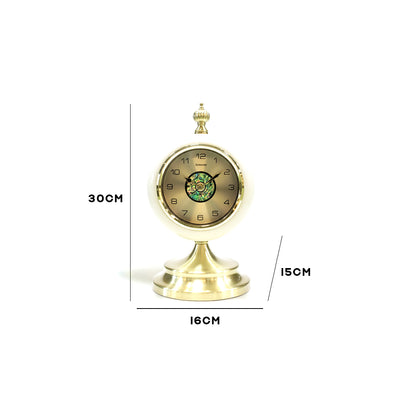 Classic Enamel Look Table Clock - Cream Beige IDC214-A25
