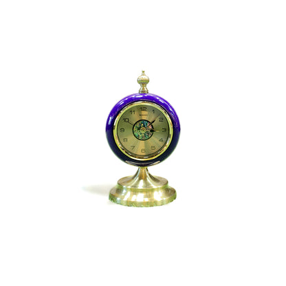 Classic Enamel Look Table Clock - Royal Blue IDC214-A26