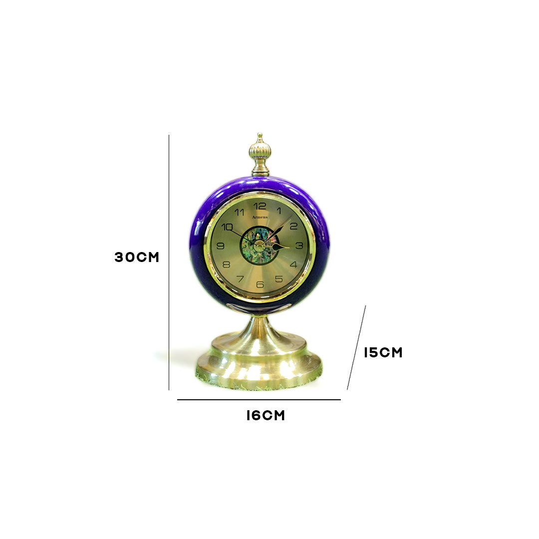 Classic Enamel Look Table Clock - Royal Blue IDC214-A26
