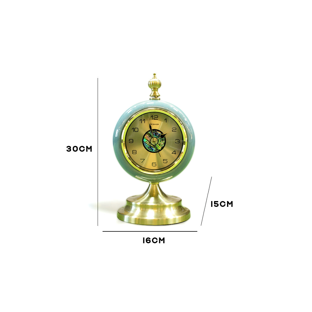Classic Enamel Look Table Clock - Sky Blue IDC214-A24