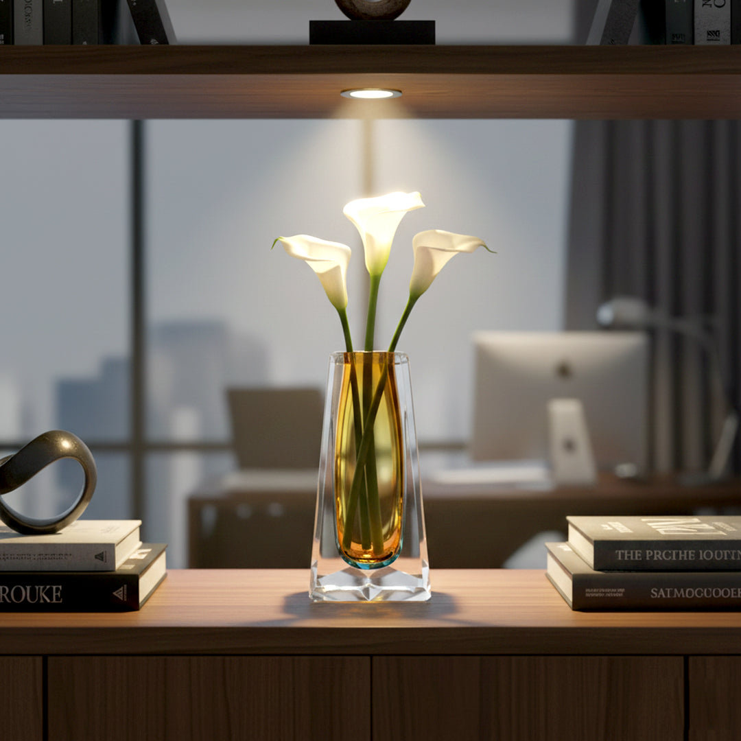 Faceted Crystal Glass Vase IDC67-A124