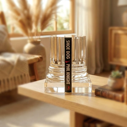 Fluted Crystal Bookends Set IDC136-A37