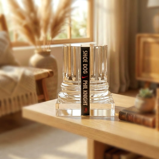 Fluted Crystal Bookends Set IDC136-A37