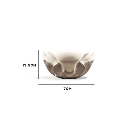 Fluted White Ceramic Vase  IDC244-A21