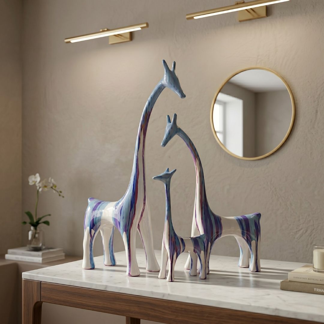 Iridescent Giraffe Trio Showpiece IDC71-A230