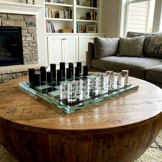 Glass Chess Board Showpiece IDC208-A44