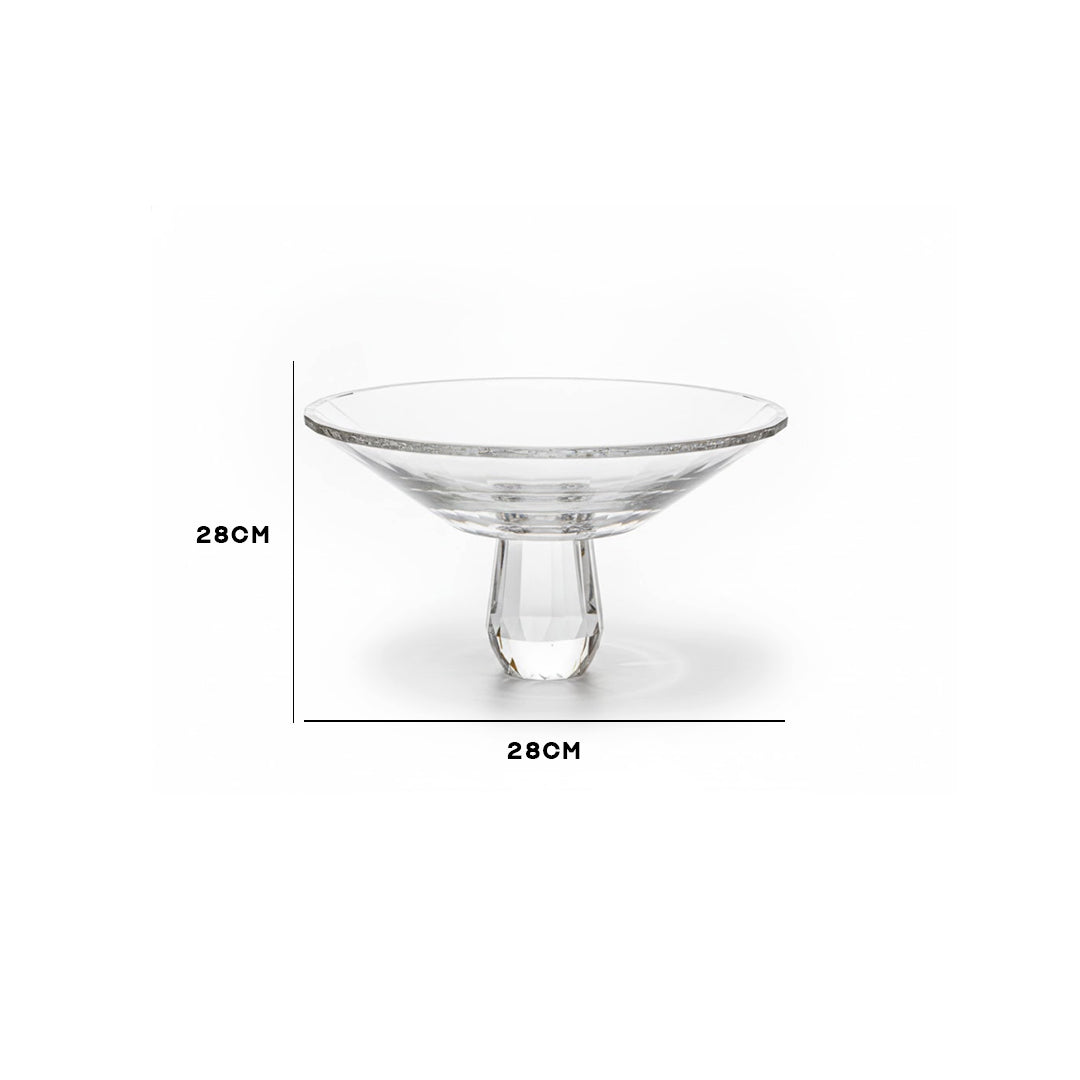 Minimal Clear Glass Pedestal Bowl Centerpiece IDC136-A25