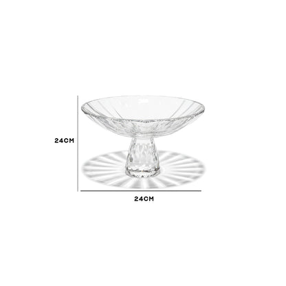 Crystal Cut Pedestal Bowl Showpiece IDC136-A24