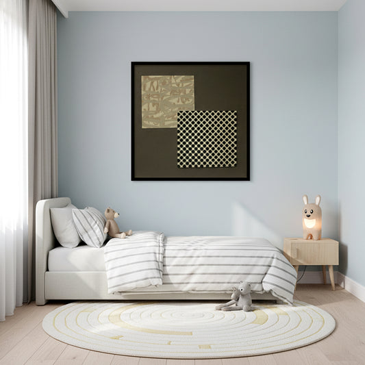 Gold Geo Abstract Wall Art ID22-324