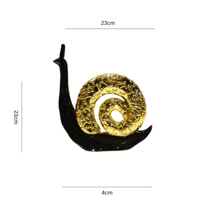 Gold Spiral Snail Sculpture Showpiece IDC71-A226