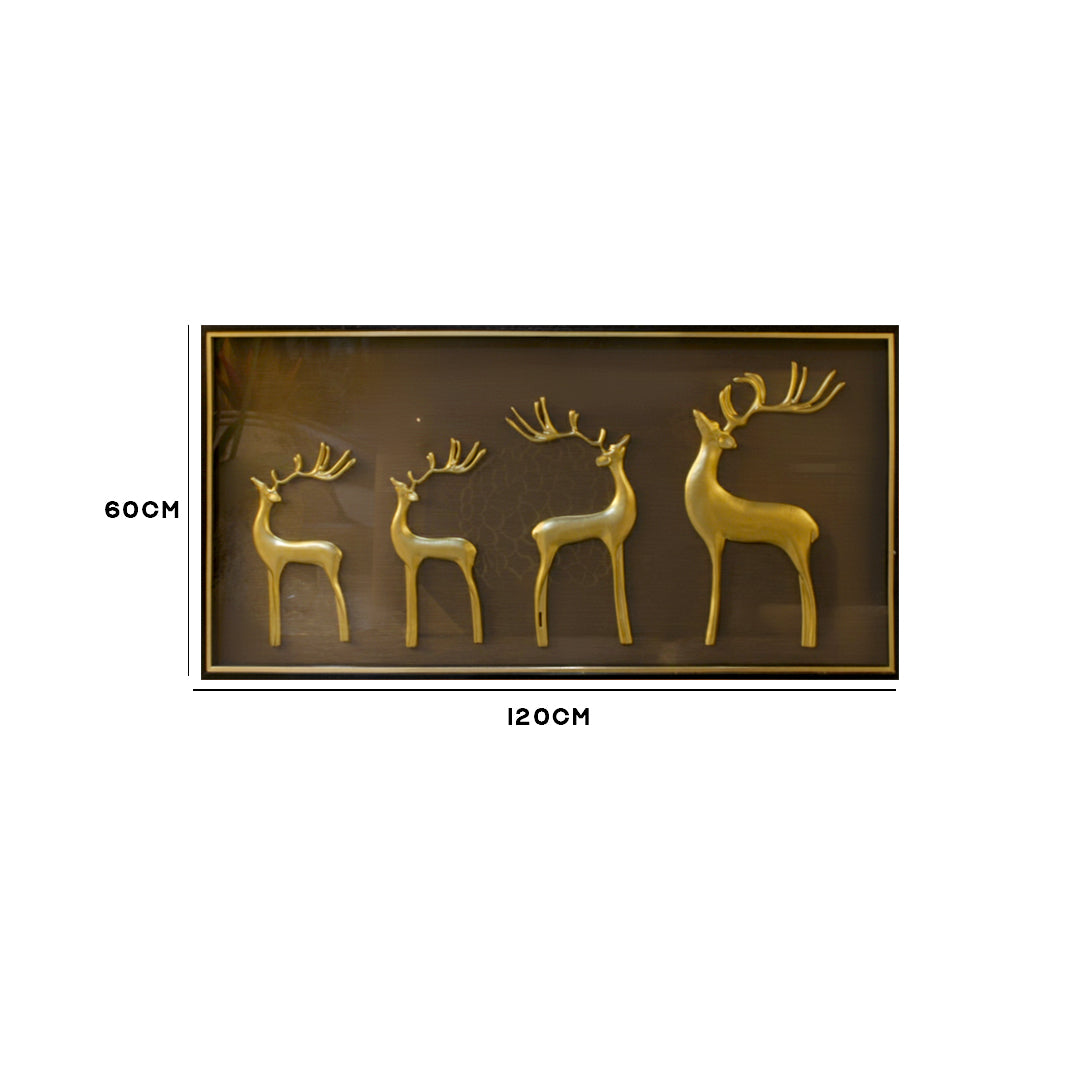 Golden Deer Harmony Wall Art DC119-A34