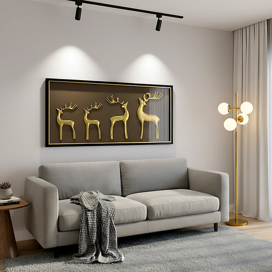 Golden Deer Harmony Wall Art DC119-A34