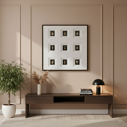 Golden Divine 9-Panel Wall Frame IDC125-A139