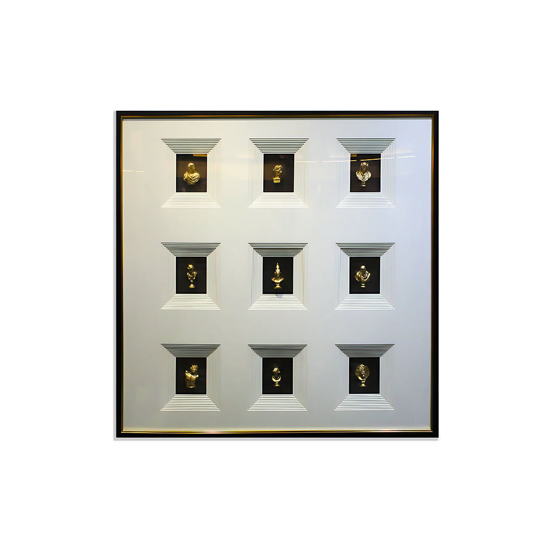 Golden Divine 9-Panel Wall Frame IDC125-A139