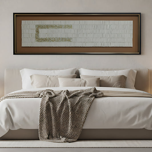Golden Frame Illusion Textured Wall Art IDC125-A110