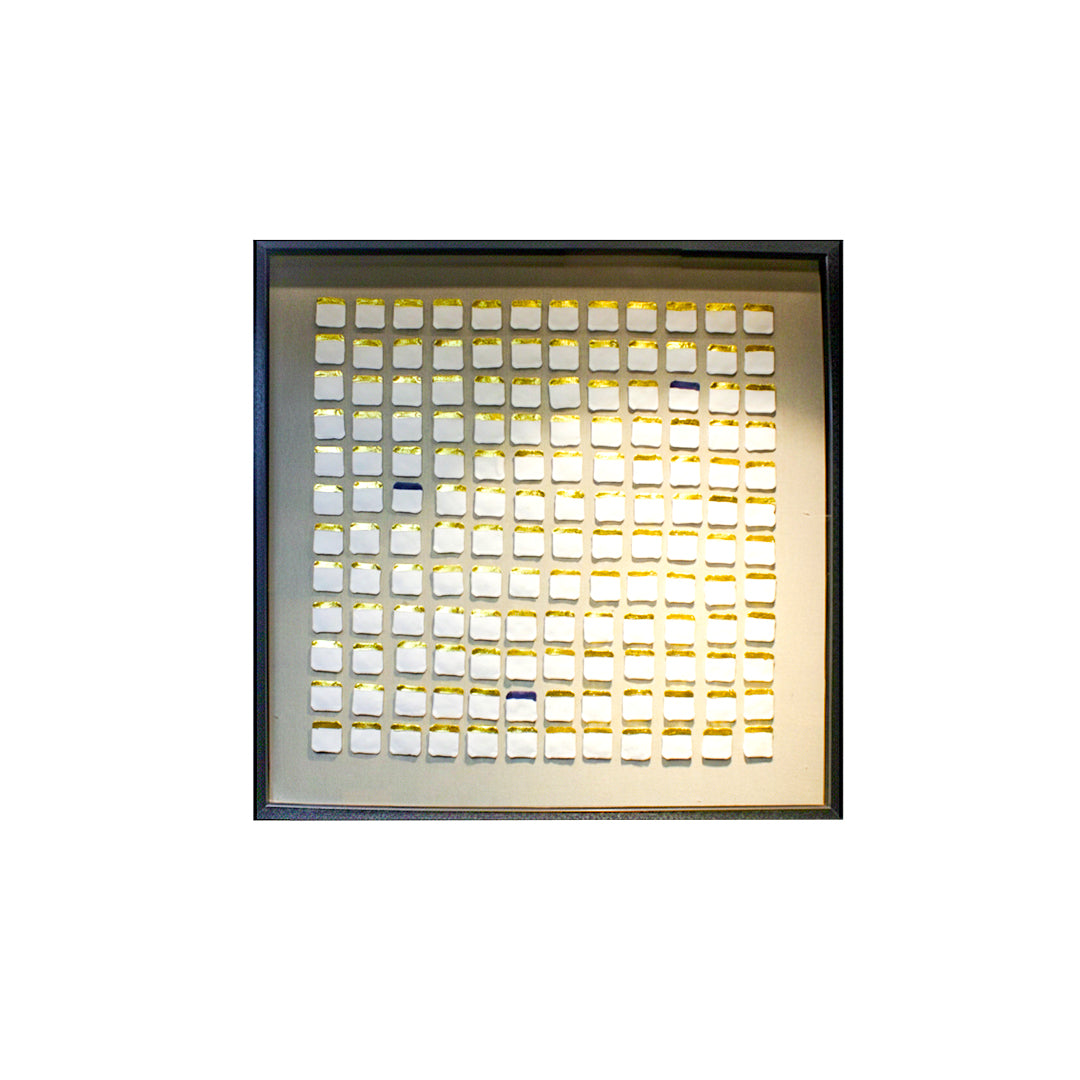 Golden Grid 3D Shadow Box Wall Frame IDC119-A1