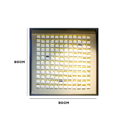 Golden Grid 3D Shadow Box Wall Frame IDC119-A1