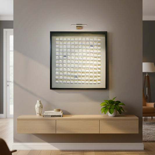 Golden Grid 3D Shadow Box Wall Frame IDC119-A1