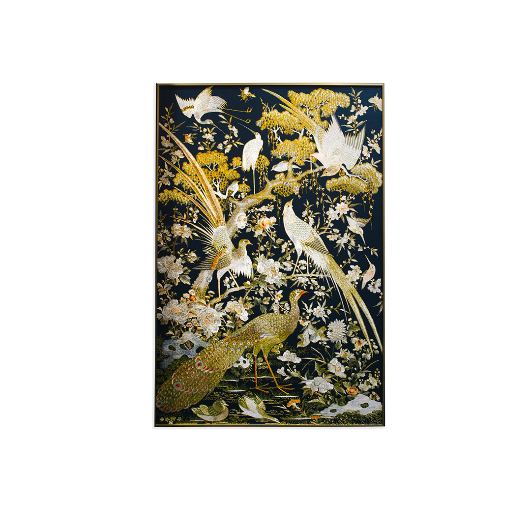 Golden Peacock Wall Frame IDC111-A56