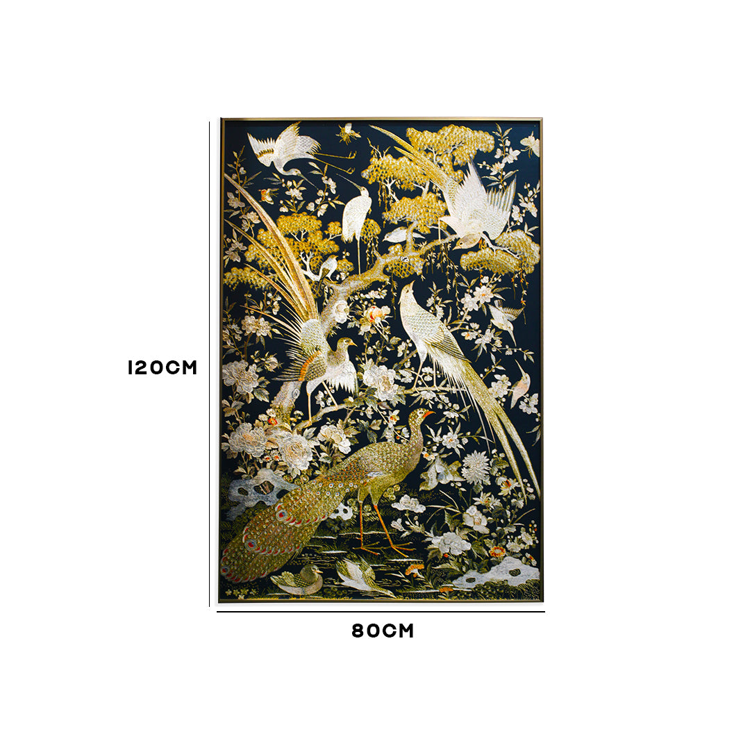 Golden Peacock Wall Frame IDC111-A56