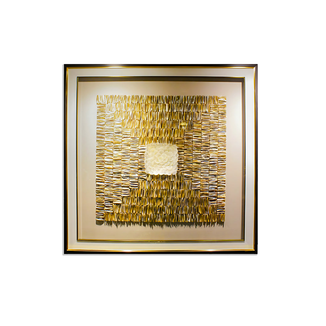 Golden Harmony Textured Wall Art IDC125-A107
