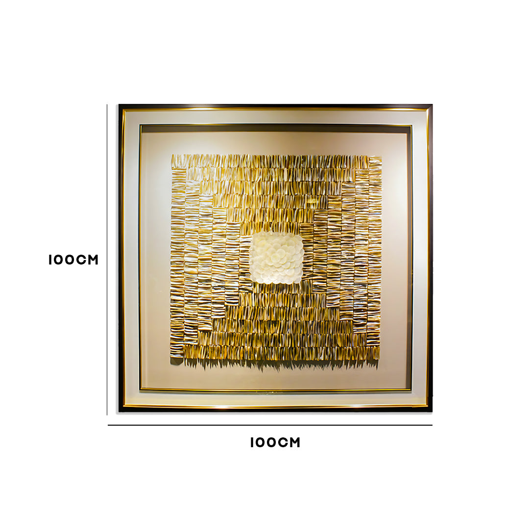 Golden Harmony Textured Wall Art IDC125-A107