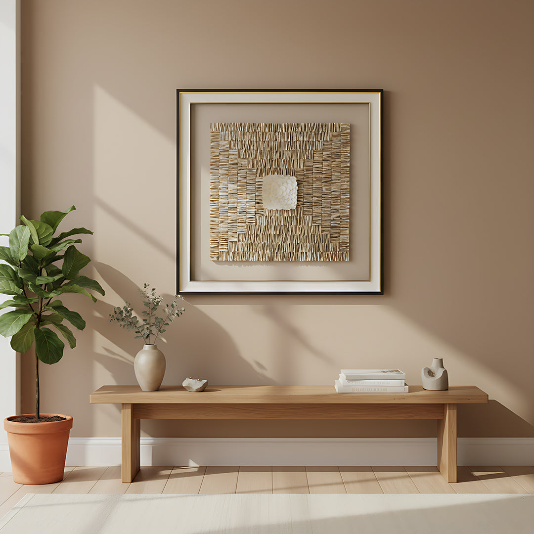 Golden Harmony Textured Wall Art IDC125-A107