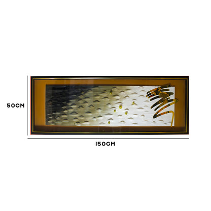 Golden Horizon Abstract Wall Frame IDC125-A109