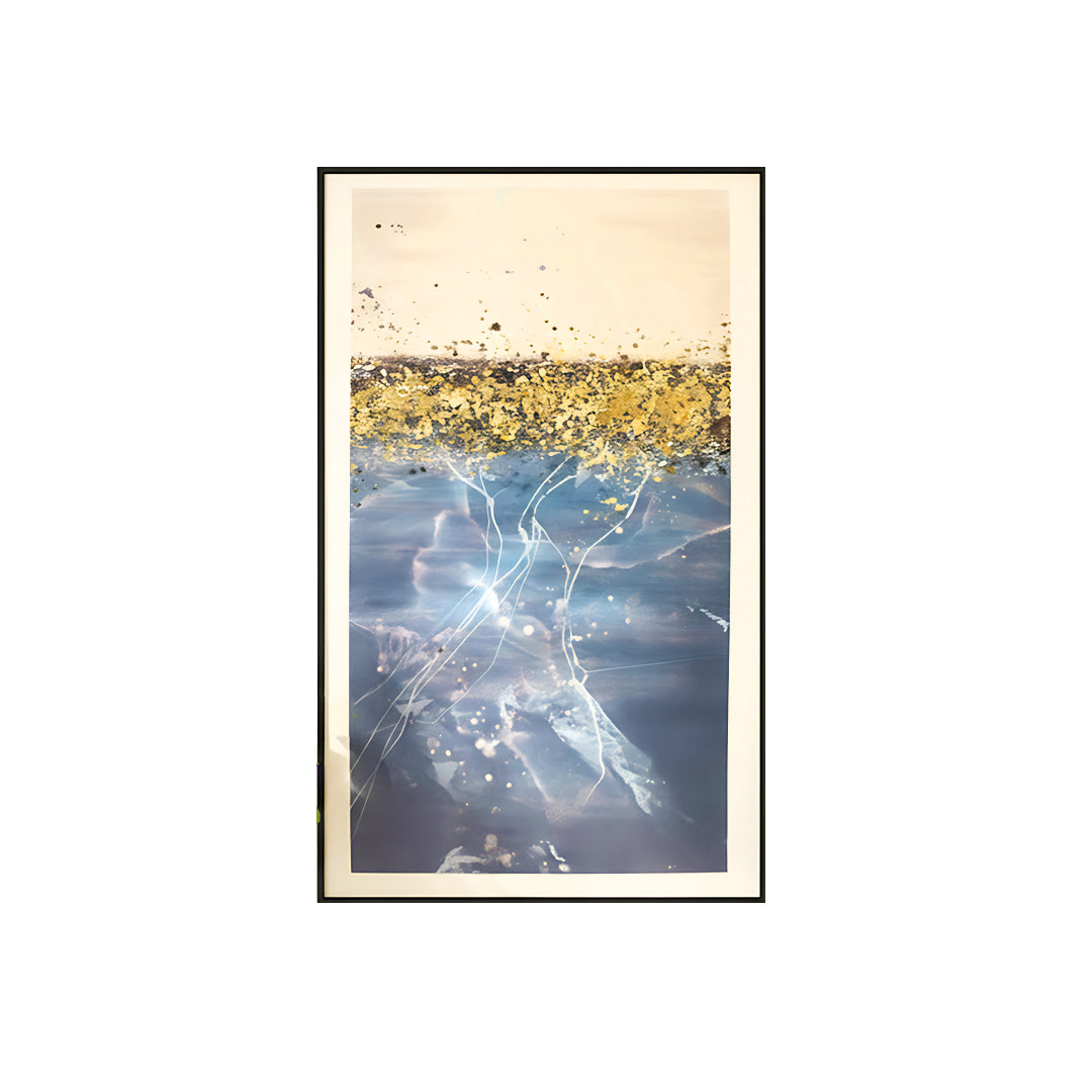 Golden Horizon Abstract Wall Frame IDC62-A103