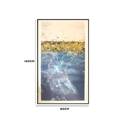 Golden Horizon Abstract Wall Frame IDC62-A103