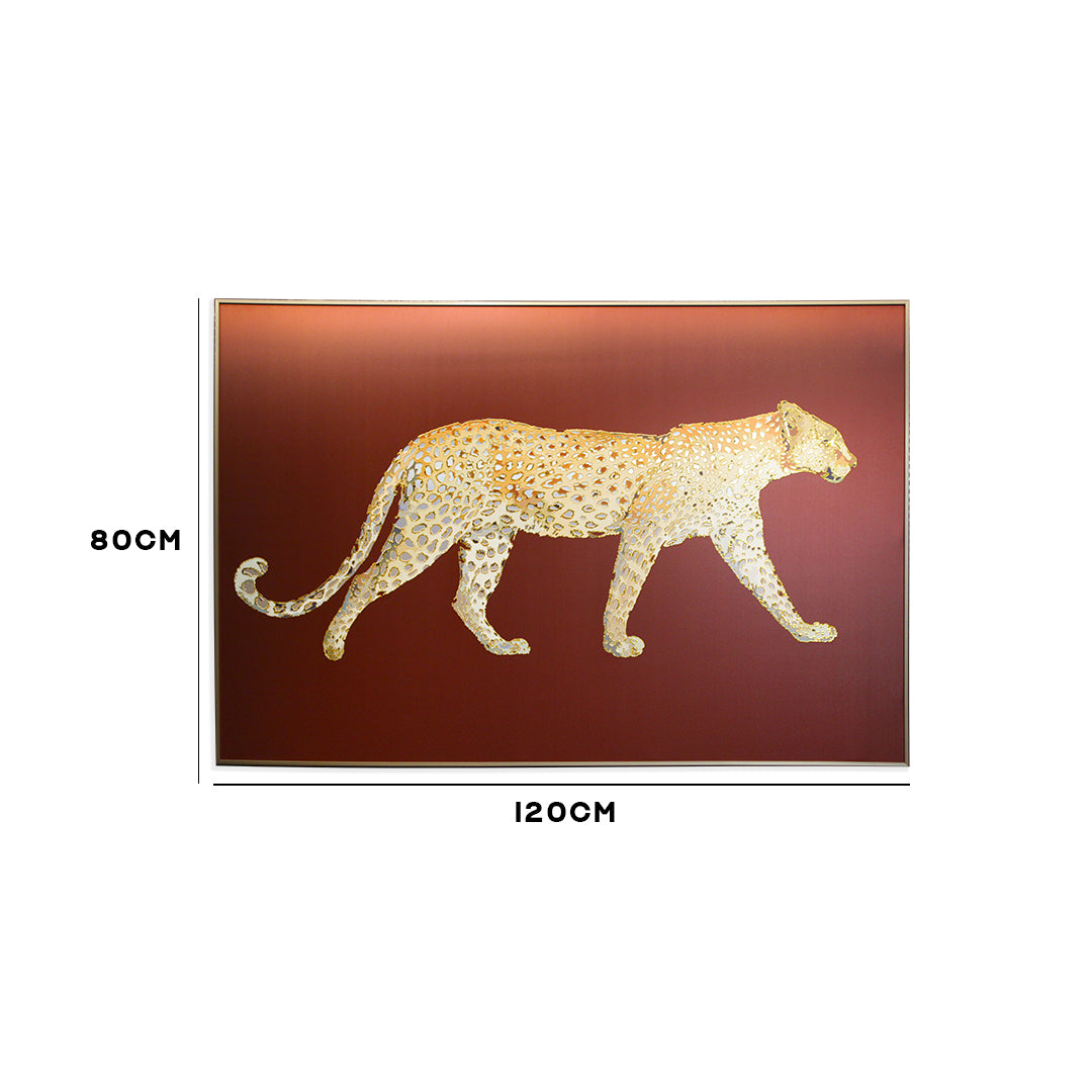 Golden Panther Majesty Wall Frame IDC111-A50