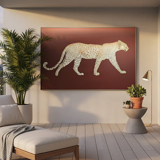 Golden Panther Majesty Wall Frame IDC111-A50
