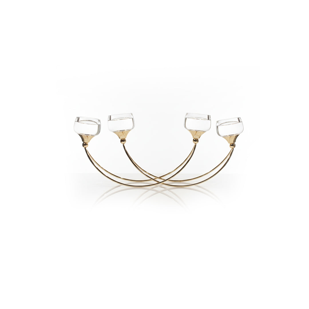 Luxury Crystal & Gold Metal Candle Holder IDC208-A41