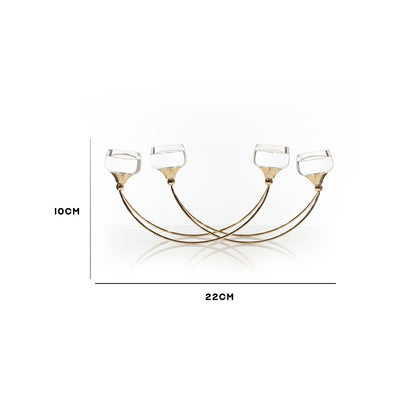 Luxury Crystal & Gold Metal Candle Holder IDC208-A41