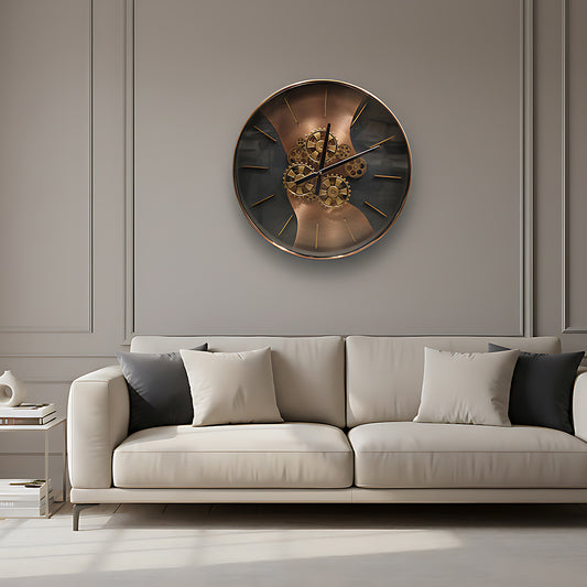 Luxury Metal Wall Clock with Artistic Dial IDC94-A16