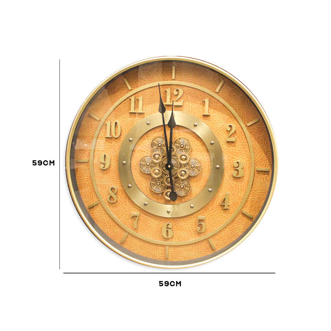 Classic Metal Wall Clock with Vintage Dial IDC94-A18