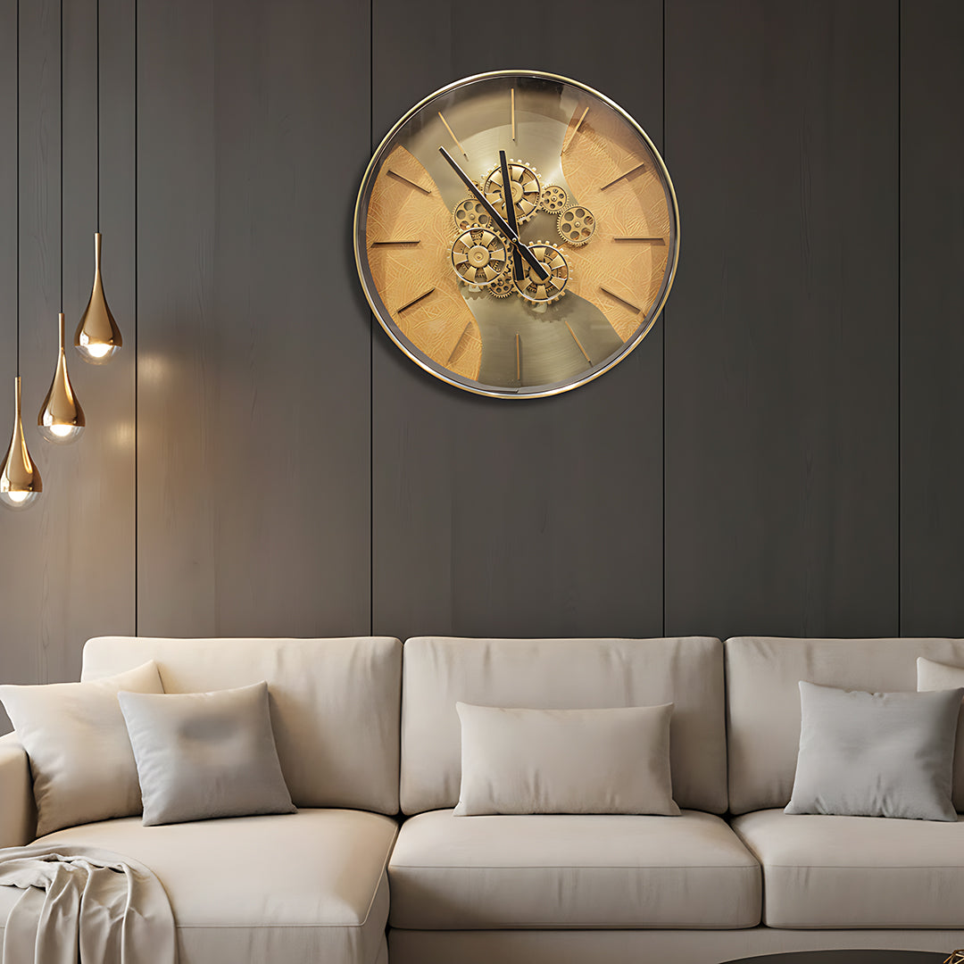 Classic Metal Wall Clock with Vintage Dial IDC94-A18