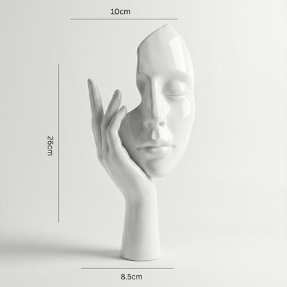 Minimal White Face Sculpture IDC71-A184