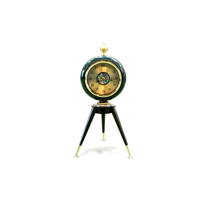 Modern Tripod Table Clock - Deep Emerald Green IDC214-A28