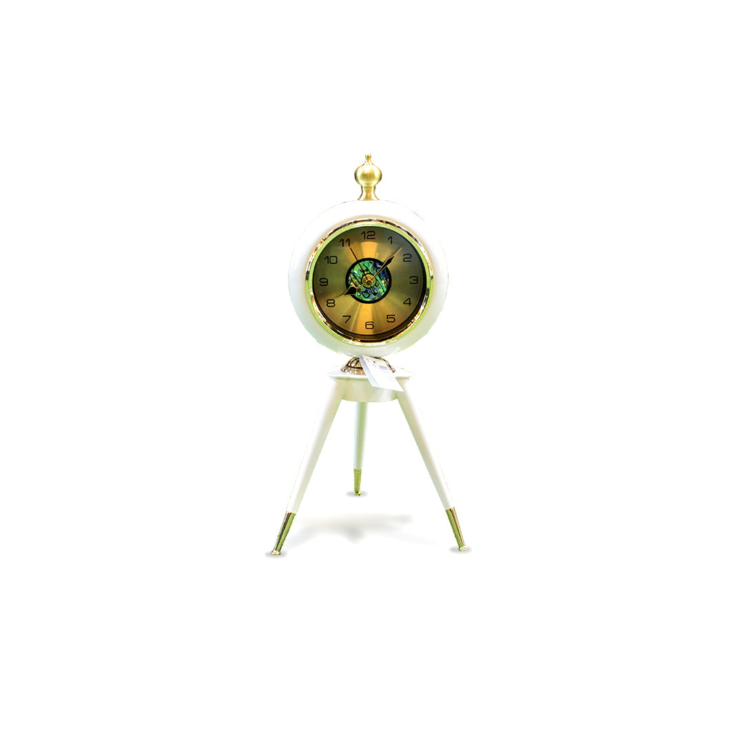 Modern Tripod Table Clock - White IDC214-A29