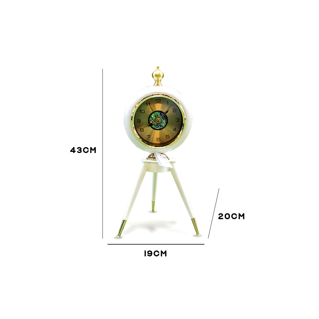 Modern Tripod Table Clock - White IDC214-A29