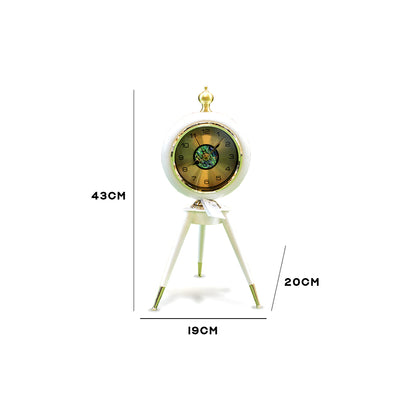Modern Tripod Table Clock - White IDC214-A29