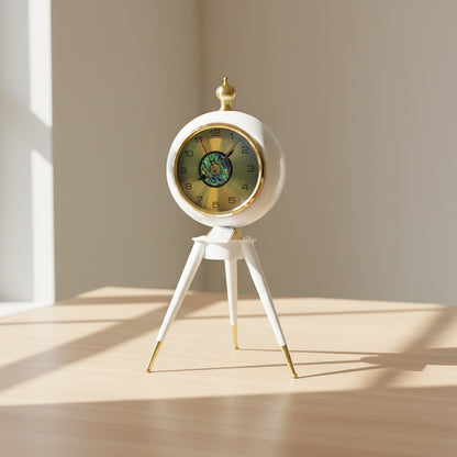 Modern Tripod Table Clock - White IDC214-A29