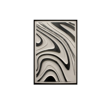 Monochrome Flowing Abstract Wall Frame IDC121-A44