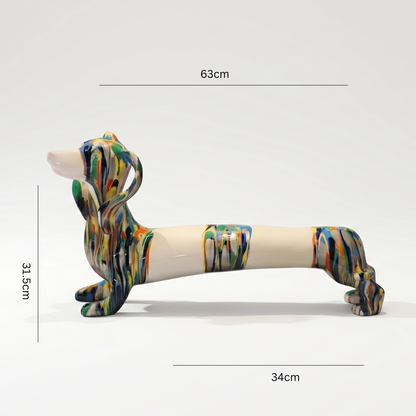 Abstract Multicolor Dog Showpiece IDC71-A180