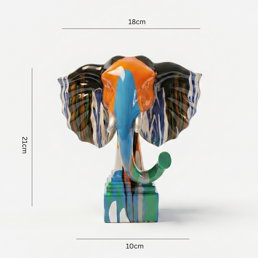 Abstract Multicolor Elephant Showpiece IDC71-A177